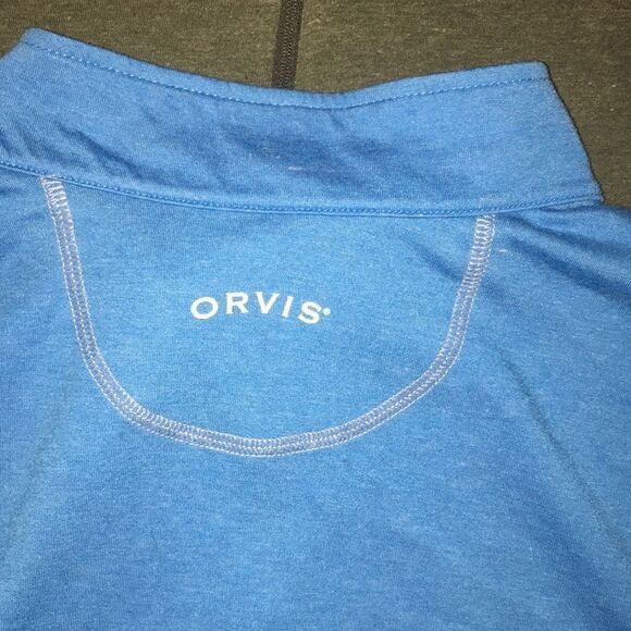 2-Orvis green & blue collection T-neck 1/4 zipper pullover sweater sweatshirt-L - Picture 9 of 9